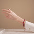 Feu et glace | Argent | Bracelet en macramé en verre Firefly